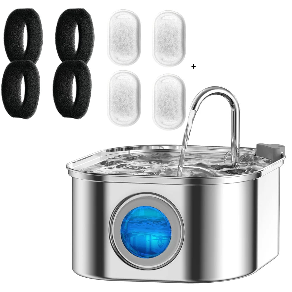 Automatic Pet Water Feeder - 3.2L Stainless Steel Bowl