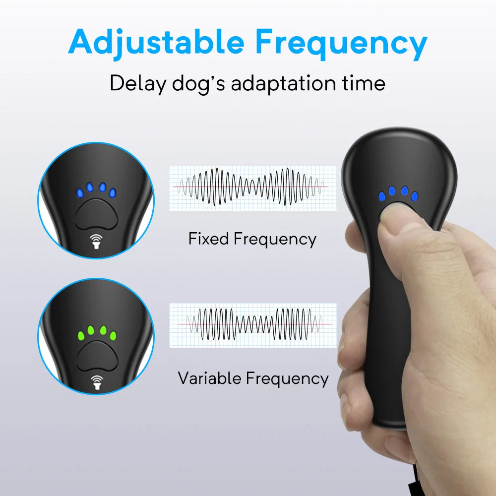 Ultrasonic Dog Barking Deterrent - 16.4 Ft Range, Adjustable