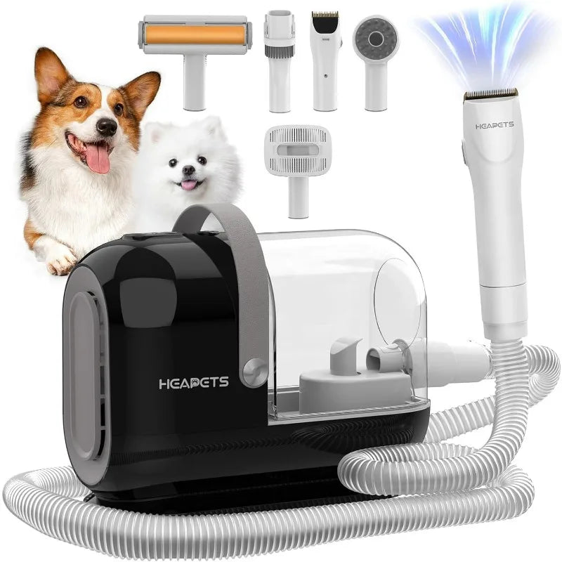 Dog Grooming Vacuum - 3L, 7 Tools, Quiet Clipper & Brush