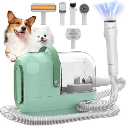 Dog Grooming Vacuum - 3L, 7 Tools, Quiet Clipper & Brush